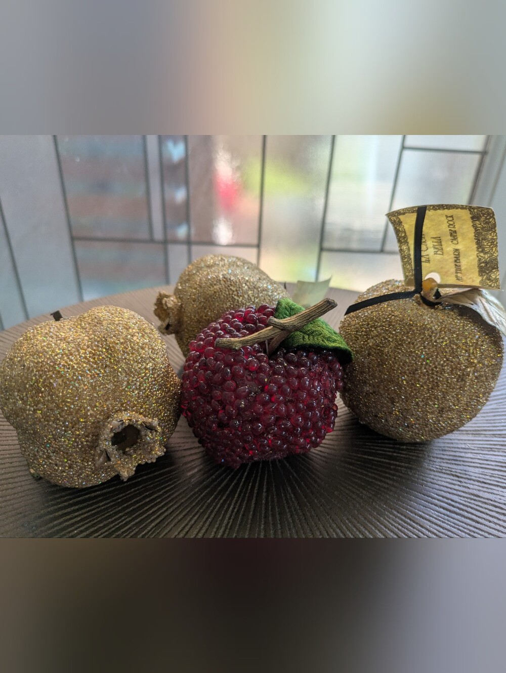 Decorative Sparkly Table Top  Faux Fruit